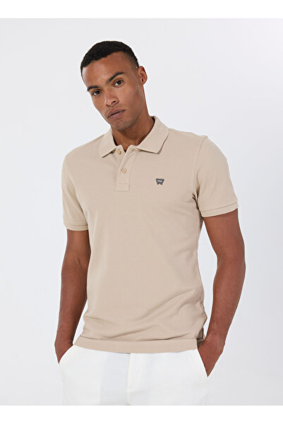 WRANGLER Cream Men's Polo T-Shirt Mw7D5K4Xx2Tuq Men's Regular Polo