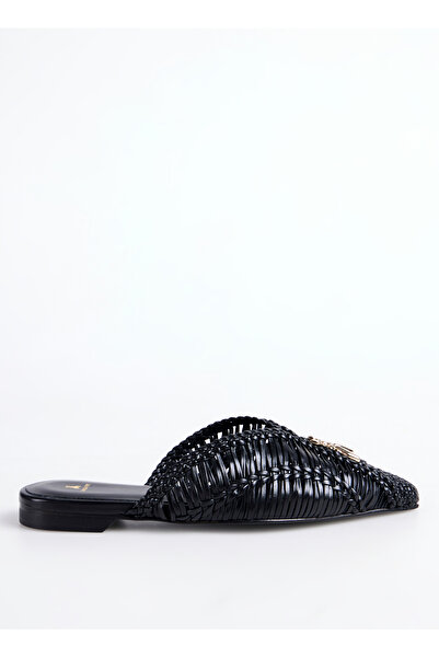 Patrizia Pepe Deri Siyah Kadın Espadril 2Z0018L109K103