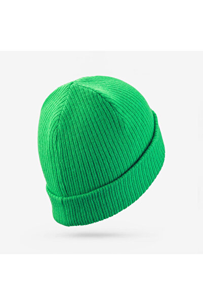 Decathlon Wedze Kids Ski Beanie - Green - Fisherman 500