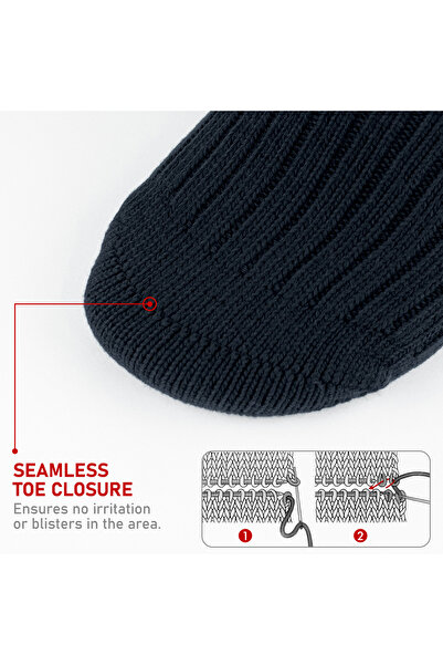 Go With 4'lü Kadın Erkek Siyah Bio Naturel %100 Doğal Pamuklu Yıkamalı Ribana Örgü Dikişsiz Soket Çorap 3012