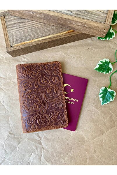 ALESTA LEATHER El Yapımı Hakiki Deri Pasaport Kılıfı