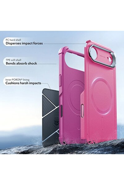 ESR Θήκη για iPhone 17 Air, βάση Cyber Armor, ροζ