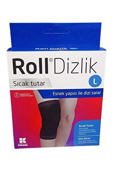 Roll Wool Knee Pad - Large Black Color