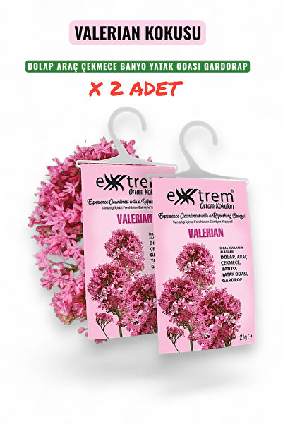 EXXTREM Valerian Dolap ve Çekmece Kokusu | 2 Adet - Doğal Esanslı - Güve ve N...