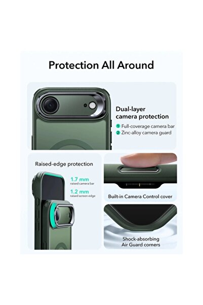 ESR Θήκη για iPhone 17 Air, Κλασική υβριδική βάση HaloLock, Πράσινη