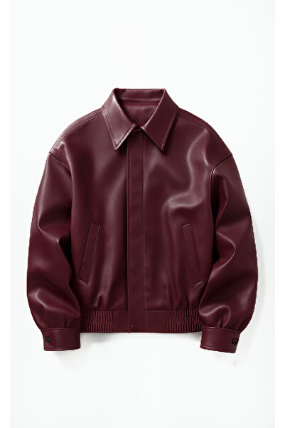 çerme Шкіряна куртка оверсайз унісекс у вінтажному стилі