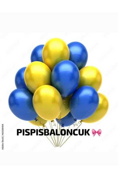 BalonEvi Sarı ve Lacivert Balon Seti Parti Süsleme doğum günü fenerbahçe