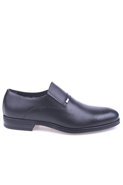 Fosco 2907 Pantofi clasici fără șireturi din piele naturală neagră pentru bărbați