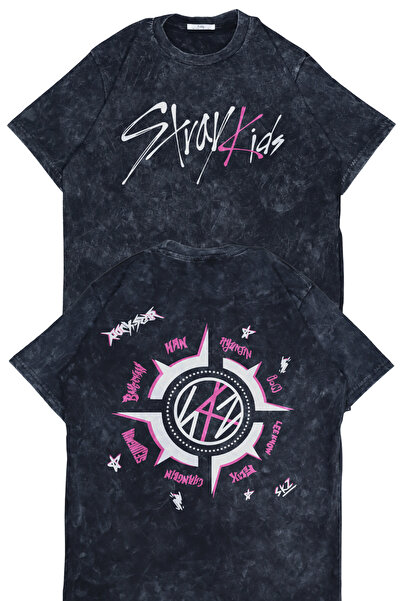 Fuddy Moda Tricou oversize unisex cu imprimeu pe spate Stray Kids - Tricou re...