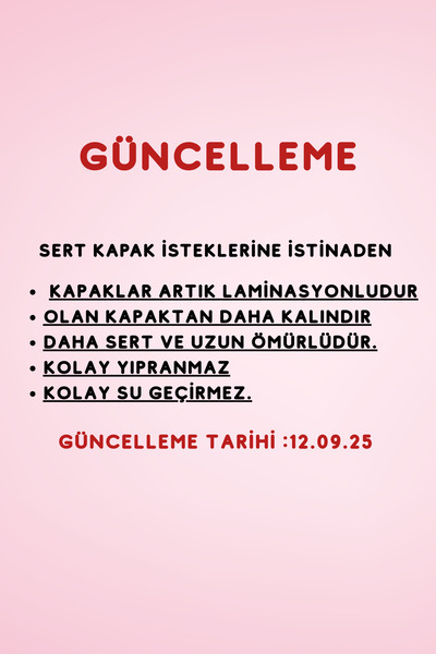 Flowery Paper Tarif defteri Bon Apetiit Laminasyonlu Sert Kapak 50 yaprak/100 sayfa, Konsept defter, Notepad