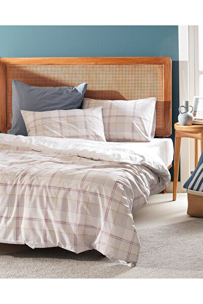 Madame Coco Fontaine Bettwäsche-Set, Kingsize, elastisch, 100 % Baumwolle, Ranforce, bedruckt, Beige