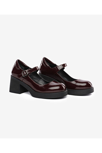 Greyder Women's Burgundy Patent Leather Genuine Leather Classic Shoes 5K2Ua72214