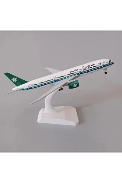 Choice نموذج طائرة الخطوط الجوية السعودية B787 مقاس 20 سم، لعبة نموذج طائرة 787 B787، طائرة بلاستيكية معدنية، طائرة M