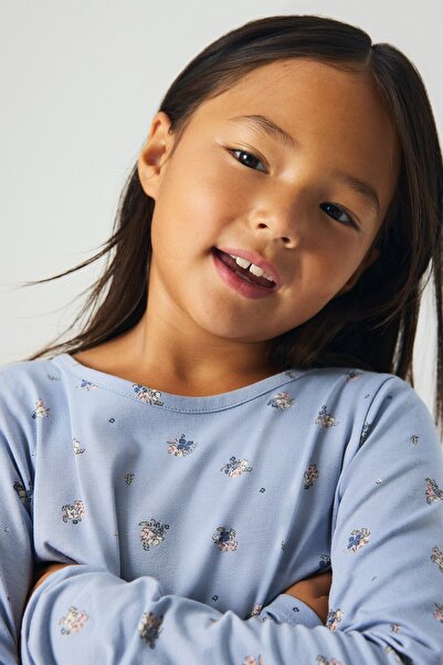 H&M Baskılı ve Pamuklu Elbise