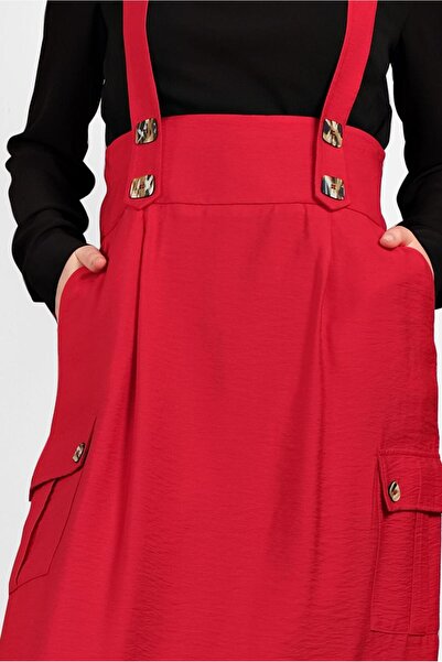 Alvina Button and Pocket Skirt Salopeet 4478