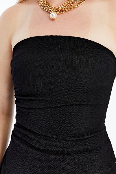 Maison La Femme Women's Suit Strapless Blouse Pants Suit