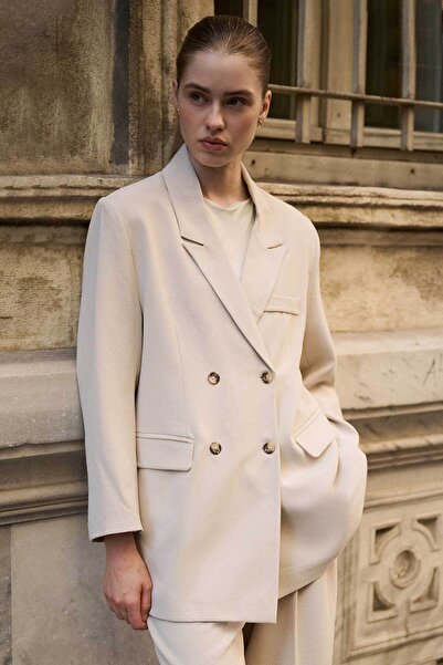 Hooopstore Frame Textured Stone Blazer Jacket