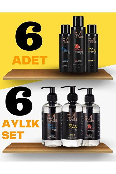 FixCla A+/Natural/Çilekli Yumuşak Dokunuşlu Su Bazlı Kayganlaştırıcı Jel 250/...
