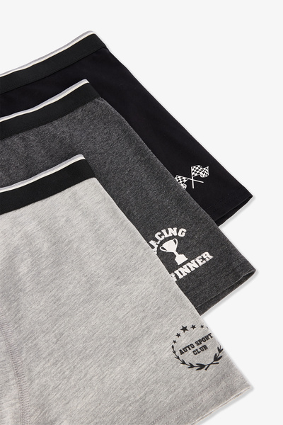 Penti Men's Flag Slogan Organic 3-Piece Boxers