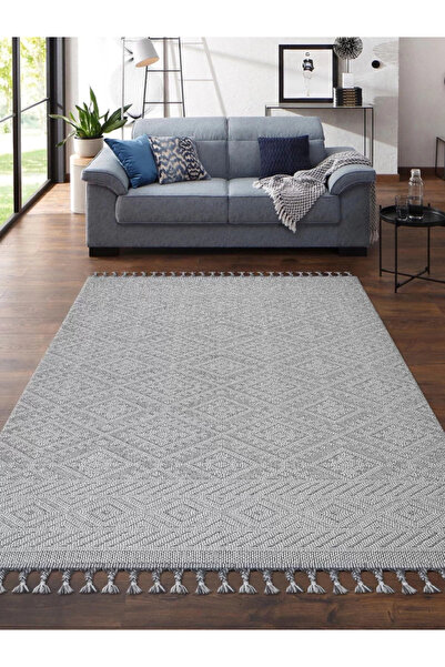 PetraHomeLiving Otantik Modern Dokuma Salon Halısı Krem Gri Dekoratif Oturma ...