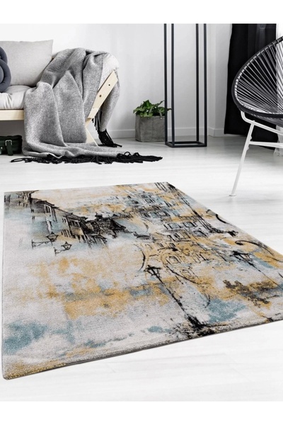 PetraHomeLiving Safir Modern Salon ve Oturma Odası Halısı - Gri 0163VA