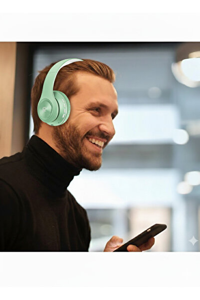 Tech&bello accessories Kablosuz Kulaküstü Sarı+Mavi Bluetooth Kulaklık Stereo-Mikrofon-aux Sd Kart HK-036