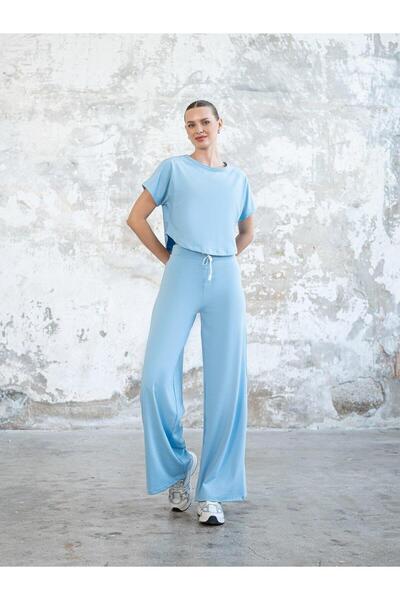 Bugasy Kadın Bebe Mavisi Yoga Pantolonu