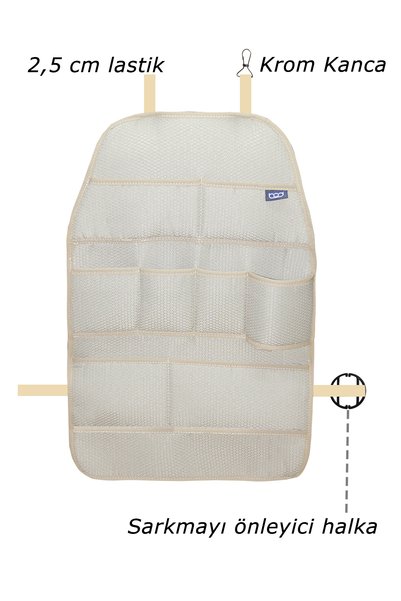 Bod Eva 2 Pieces Seat Back Organizer In-Car Organizer Beige
