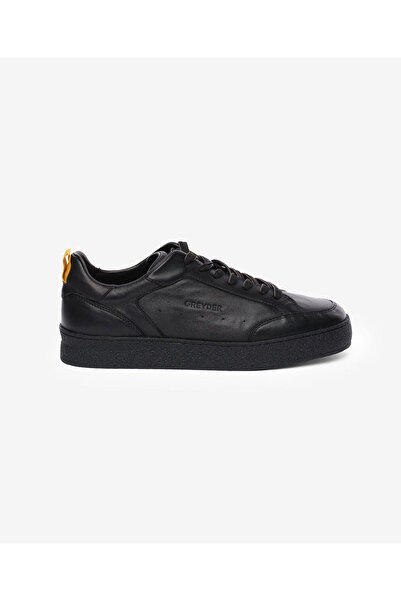 Greyder Erkek Siyah Hakiki Deri Sneaker Ayakkabı 5K1SA18520