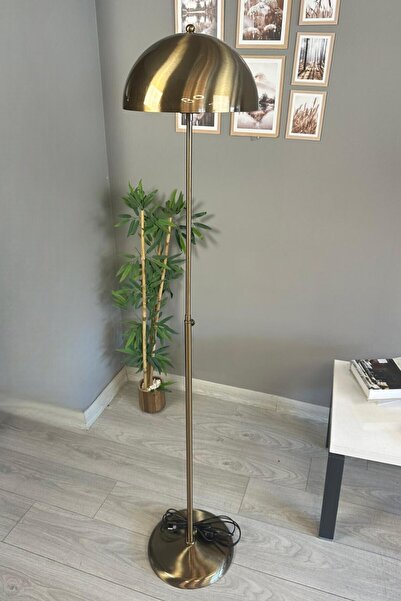 Bamyum Eskitme Lambader Modern Dekoratif Metal Oturma Odası Çalışma Odası Zemin Lambası 170 Cm Kablo