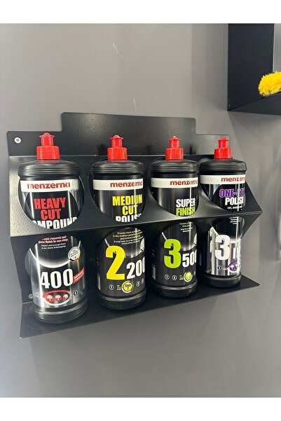 Ravza Makina Pasta Cila Şişe Standı - Siyah Renk / Oto Detailing Metal Düzenl...