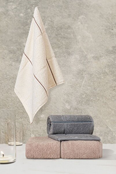 VAROL Square Series Micro Cotton 30X50Cm Set of 3 Towels