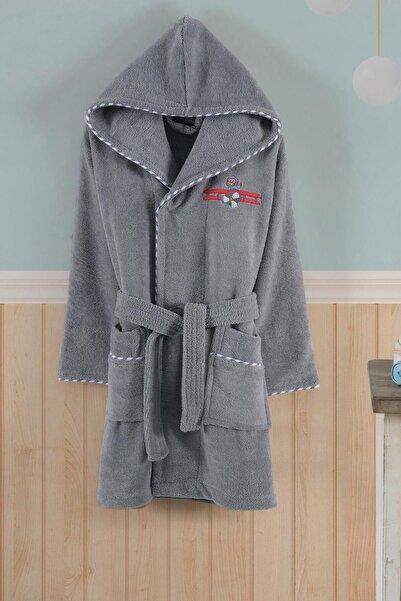 VAROL Bamboo Embroidered Children's Bathrobe - Pilot
