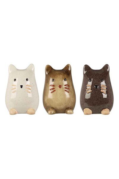 BOYNER EVDE Çok Renkli Biblo PORSELEN KEDİ FİGURÜ 8X13X9CM 3ASS