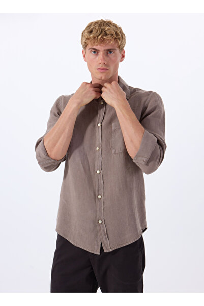 BOSS Regular Fit Gömlek Yaka Kahve Erkek Gömlek Relegant