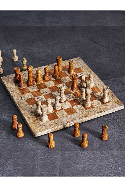 Radicaln مجموعة شطرنج رخامية مصنوعة يدويًا مقاس 10 بوصات - لعبة مرجاني وأحمر ...