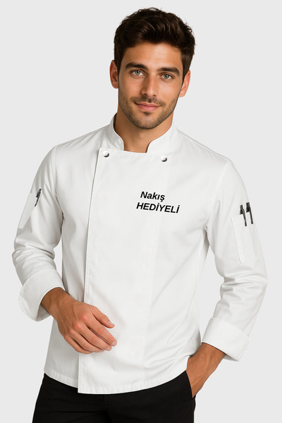 Üniformanya İsim Hediyeli Aşçı Ceketi Aşçı Ceketleri Şef Ceketi Aşçı Kıyafetleri Aşçı Elbisesi Chef Aşçı Forması