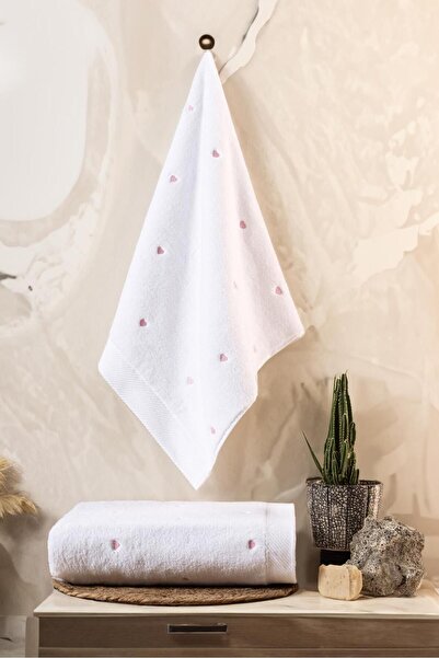 VAROL Σετ μπάνιου Love Series Micro Cotton με λεπτομέρεια κεντήματος