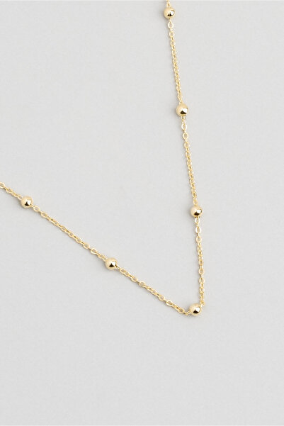 So CHIC... Noa 18 Ayar Sarı Altın Kaplama 43 Cm Gümüş Zincir Kolye