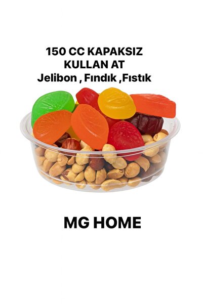 MG HOME 100 Adet 150 CC Plastik Kapaksız Sup Kase Pastane Cafe Puding Pasta P...