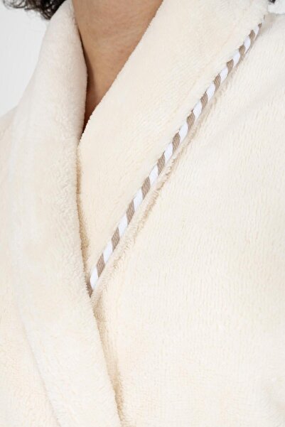 VAROL Biyeli Şal Yaka Bambu Bornoz