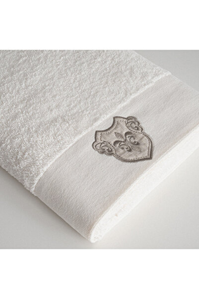 Ecocotton Ayliz Банний рушник 100% органічна бавовна з вишивкою, кремовий, 80x150 см