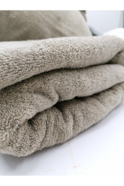 MEŞELİ TEKSTİL 2-х комплект молочно-коричневих рушників для спа-сауни, хамаму та готелю, розмір 90x150 | Стійкі до вицвітання