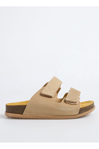 Discovery Expedition Bej Kadın Deri Terlik D-PARKER