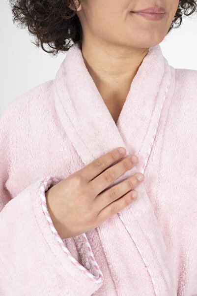 VAROL Biyeli Şal Yaka Bambu Bornoz