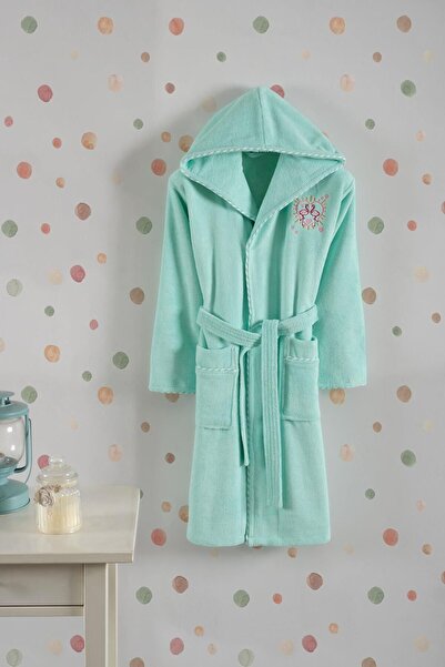 VAROL Bamboo Embroidered Waiter Size Bathrobe - Flamingo