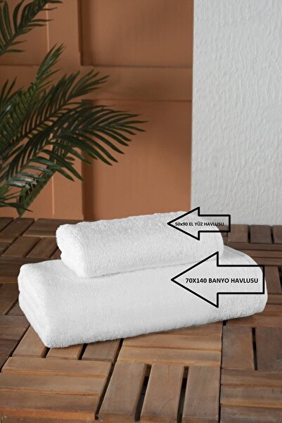MEŞELİ TEKSTİL Набір рушників для ванної кімнати та рушників для рук і обличчя 70x140 та 50x90 | Довговічний та міцний