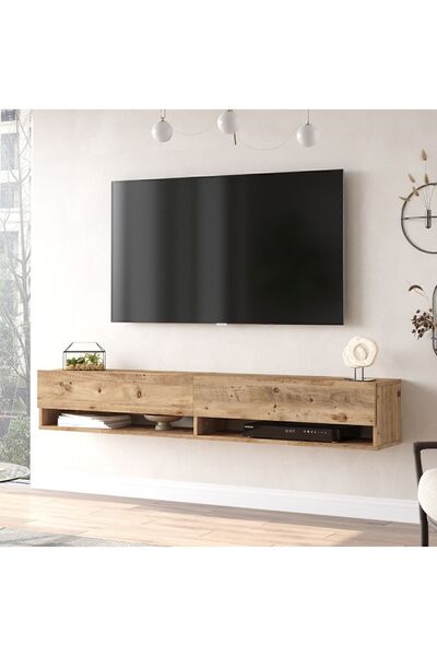 Yurupa Aven Tv Ünitesi Tv Sehpası Kapaklı Raflı 180cm Çam AVE9-A