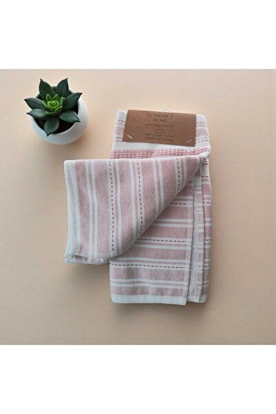 Ercahome tekstil منشفة مطبخ أنيقة مخططة باللون الأحمر مصنوعة من القطن بنسبة 100%