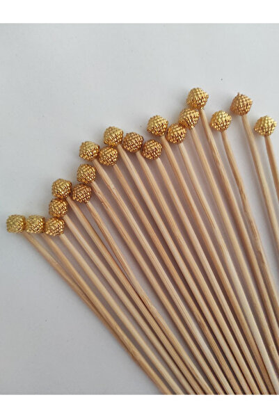tm tasarı mağazası 15 Cm Uzun Kürdan - 30 Adet Dekoratif Lüks Gold Böğürtlen ...